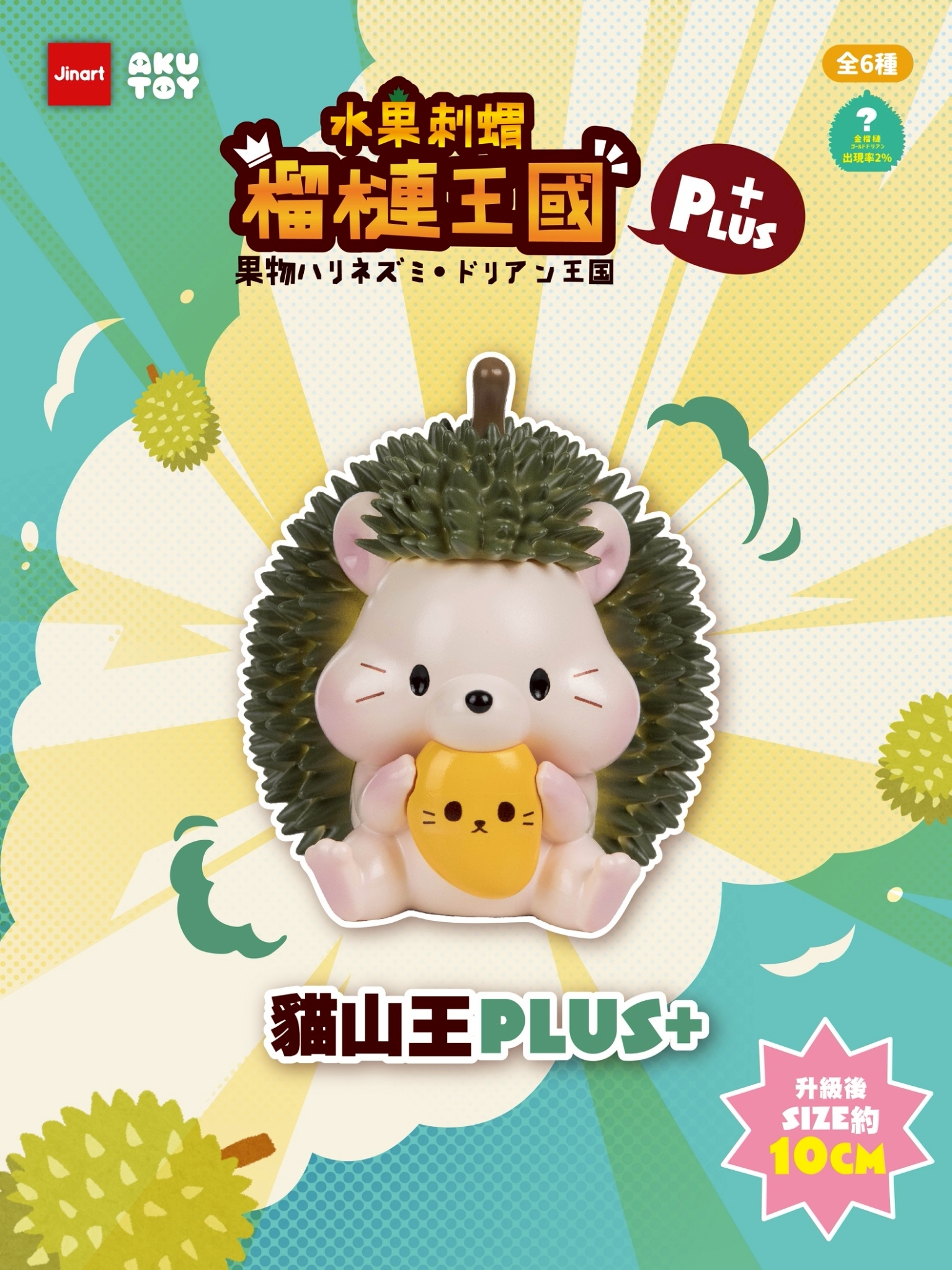 【現貨/盲抽單售】水果刺蝟系列_榴槤王國PLUS⁺ 👽軟膠公仔💀(全套6款)