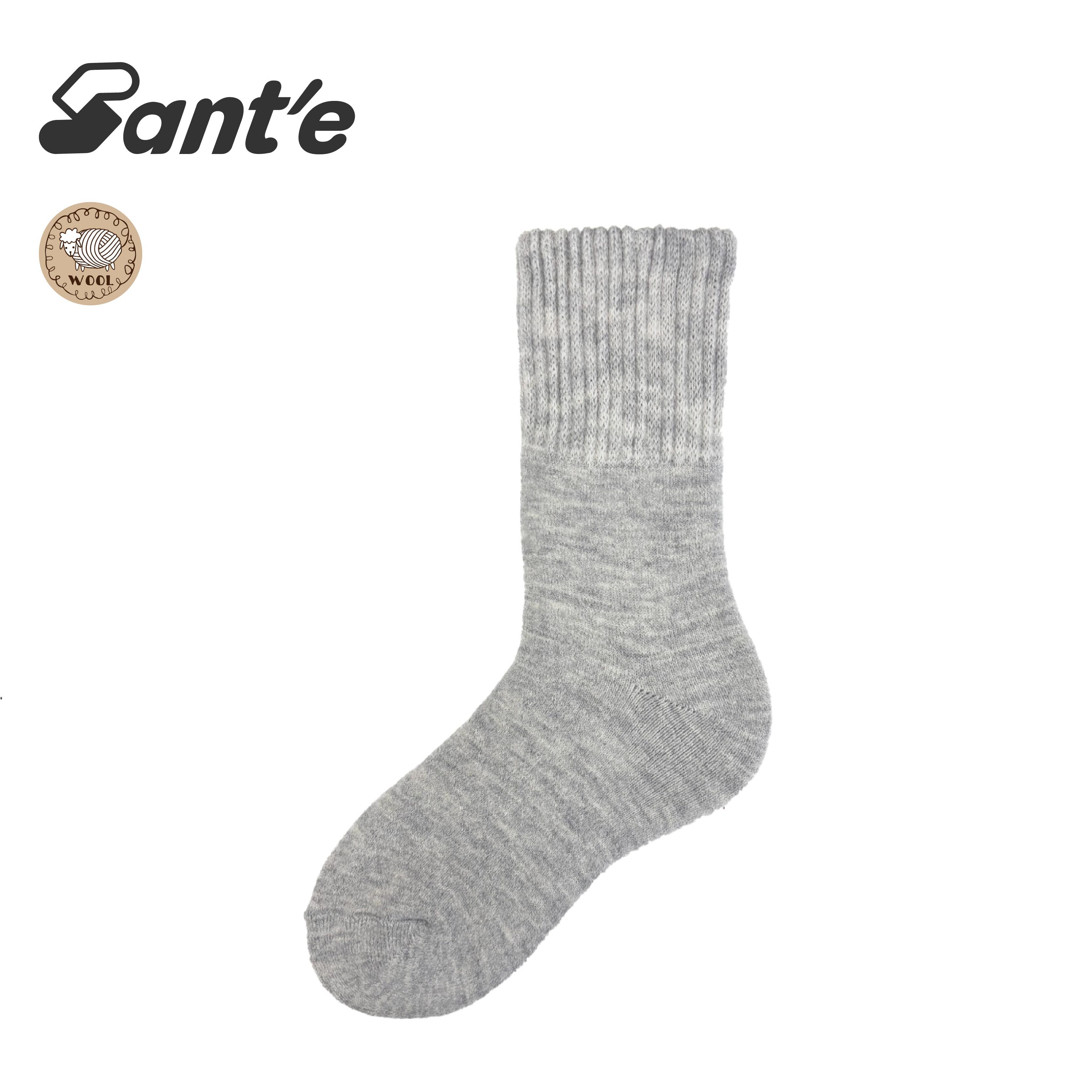 【加厚款】Santé 台灣 羊毛高筒磨毛絨襪 男款 (4色) 44SA1223