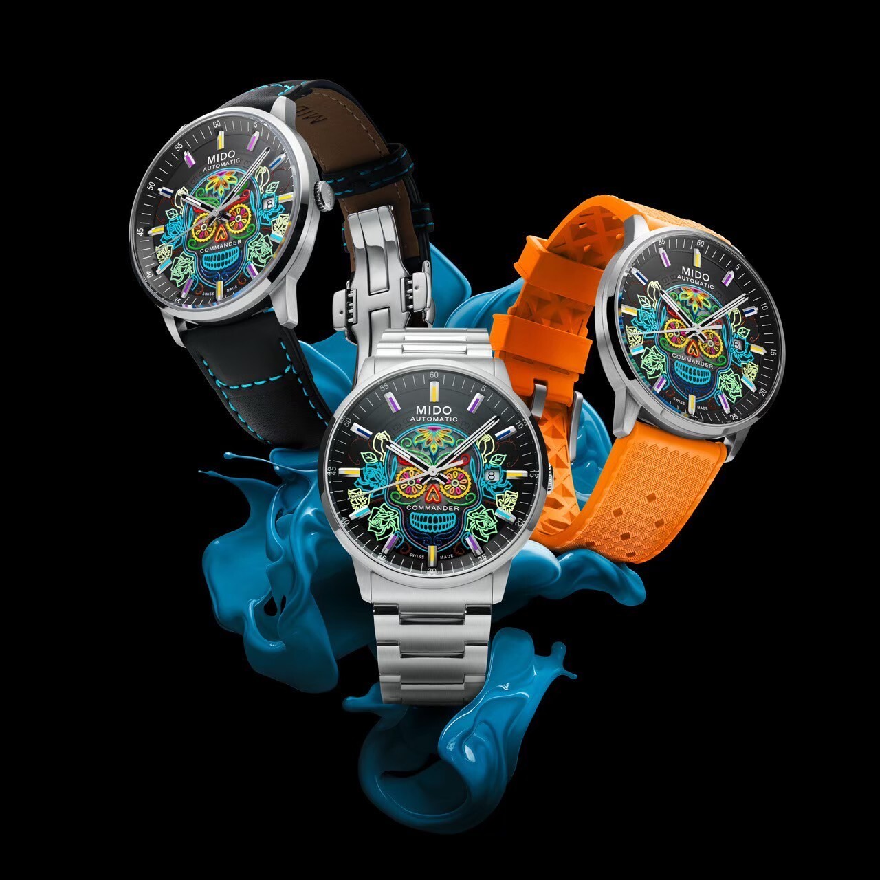 【MIDO 美度】Commander 香榭系列 M021.407.11.411.04 墨西哥亡靈節特別版機械腕錶 40mm 現代鐘錶