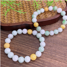 1218GZ18-翡翠GZ-淺三彩手串10mm+（C18）