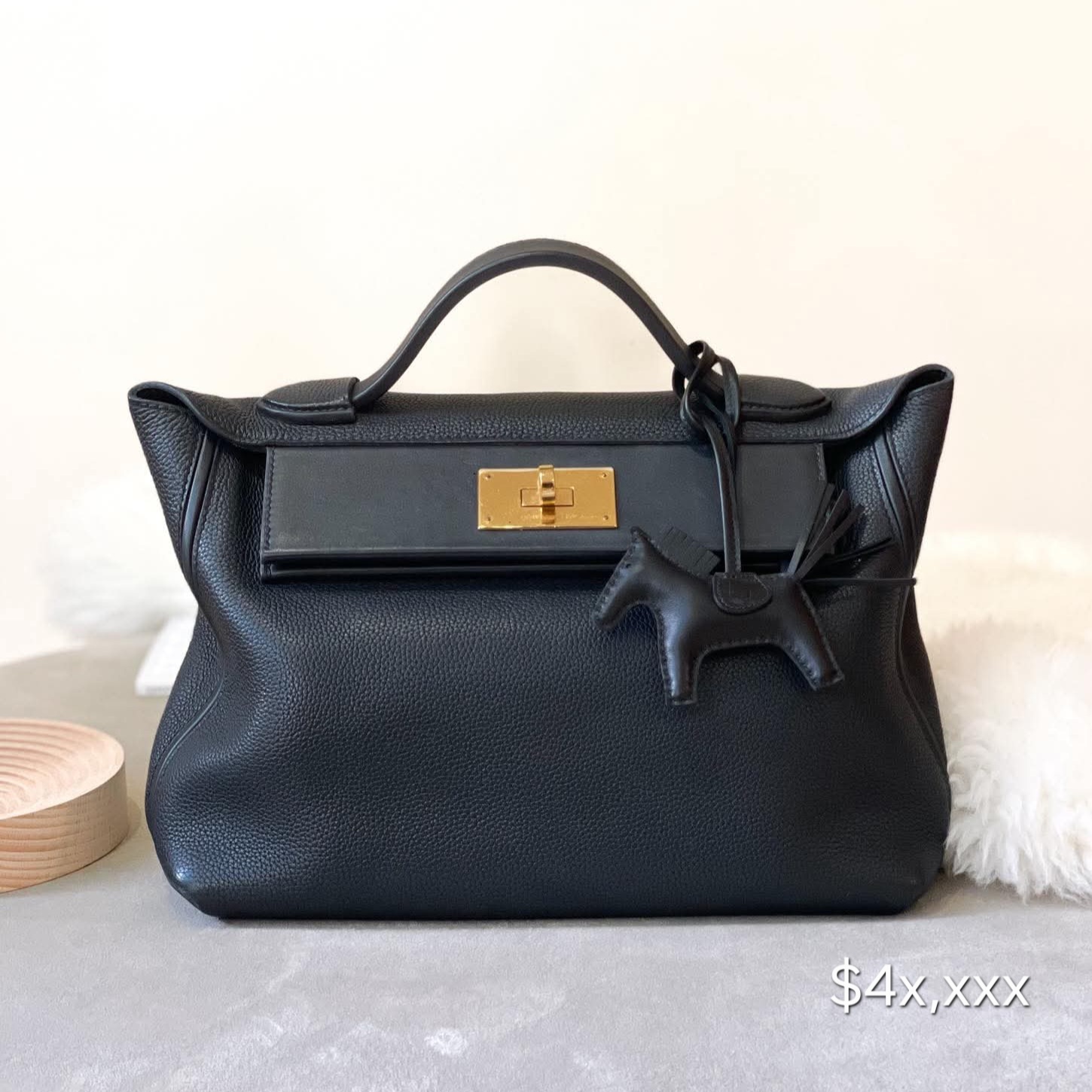 Preloved Hermes 24/24  Togo / Swift Leather Black GHW HK$4x,xxx   (HK$2,000 即時落訂)
