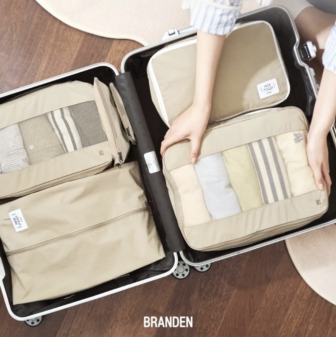 預 購 產 品｜Branden 旅行收納袋壓縮袋 (黑色/米色）