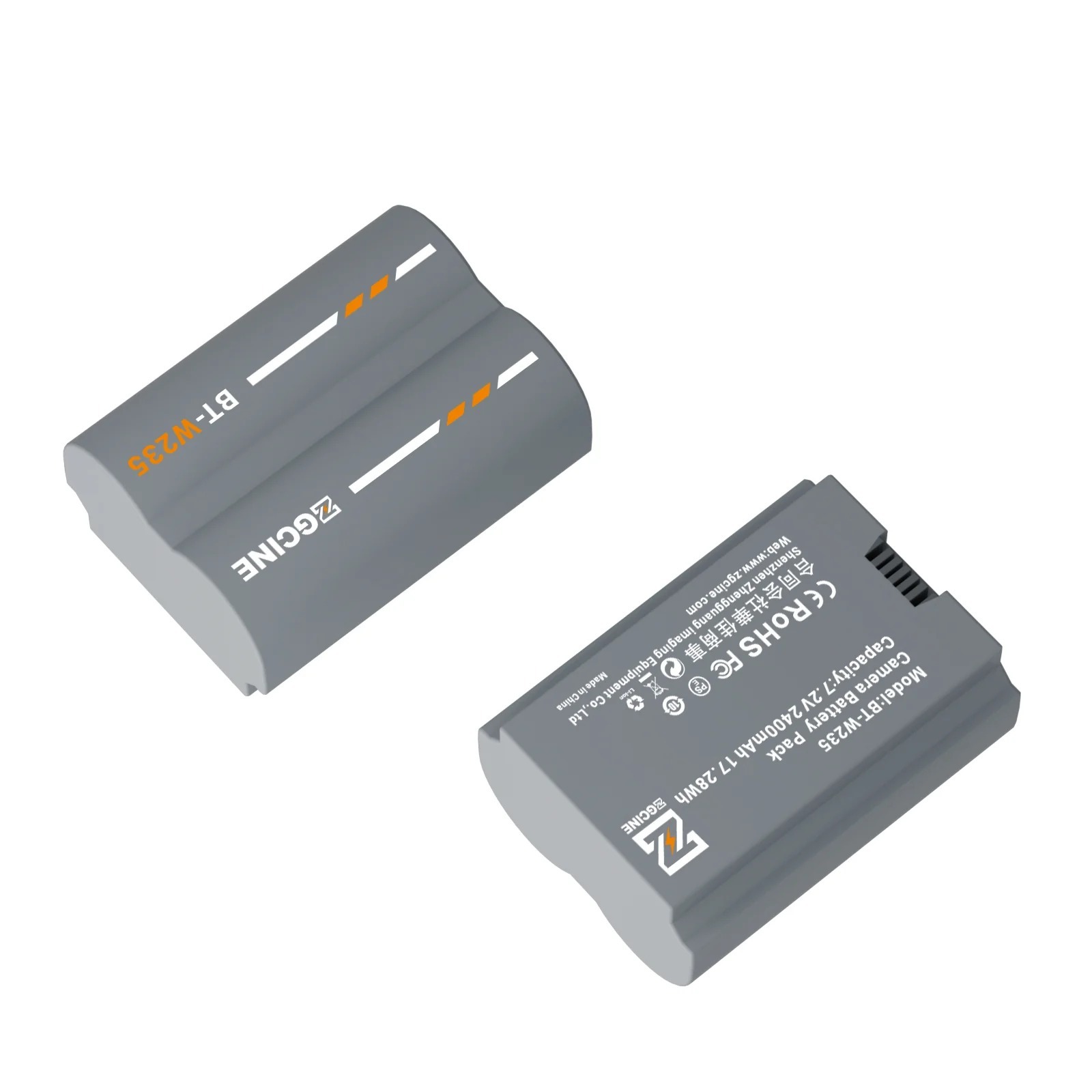ZGCINE BT-W235 Fujifilm 相機電池（2400mAh 灰色）