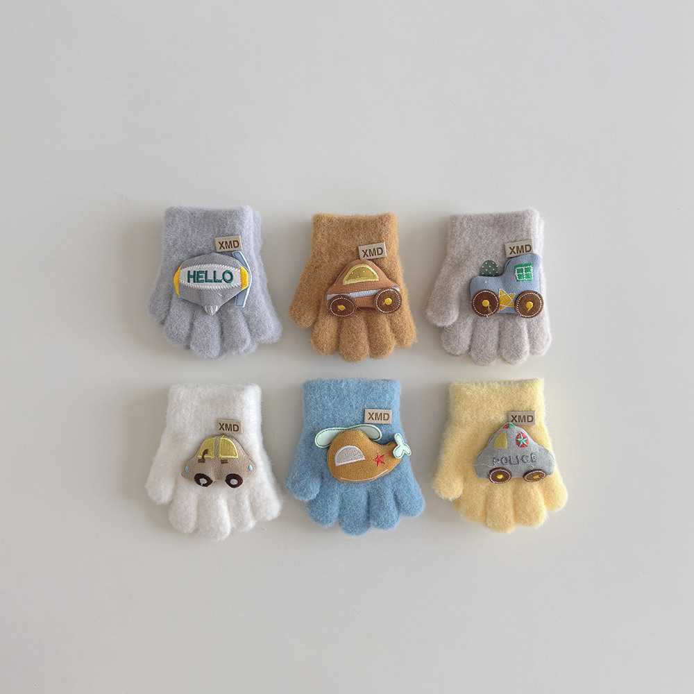 立體交通工具針織手套(0-3y)