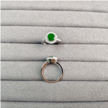 1218GZ27-翡翠GZ-銀鑲小圓戒指（C27）