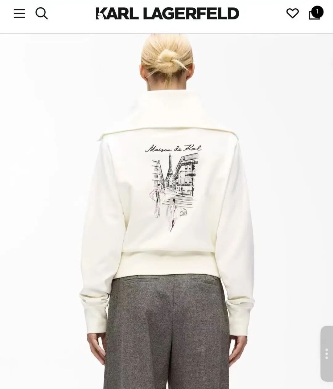 Karl 巴黎鐵塔 反領上衣 女款