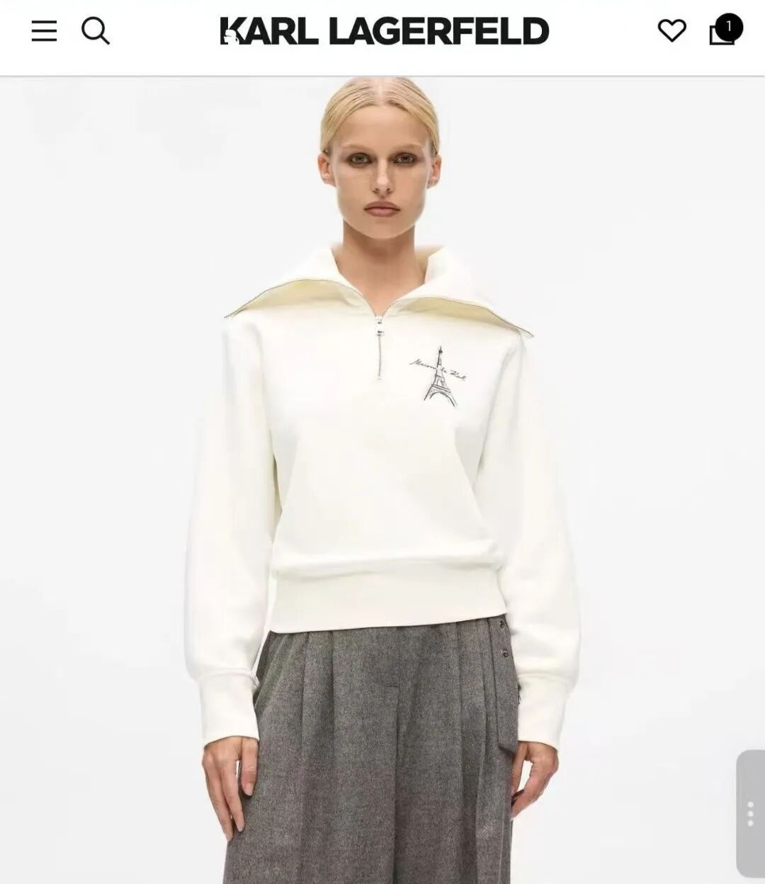 Karl 巴黎鐵塔 反領上衣 女款