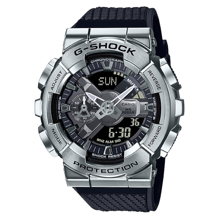 CASIO G-SHOCK 金屬 銀鋼 GM-110-1A