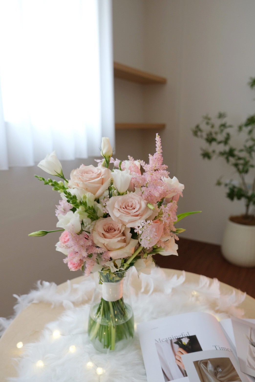 韓式仙氣捧花 / 粉色系