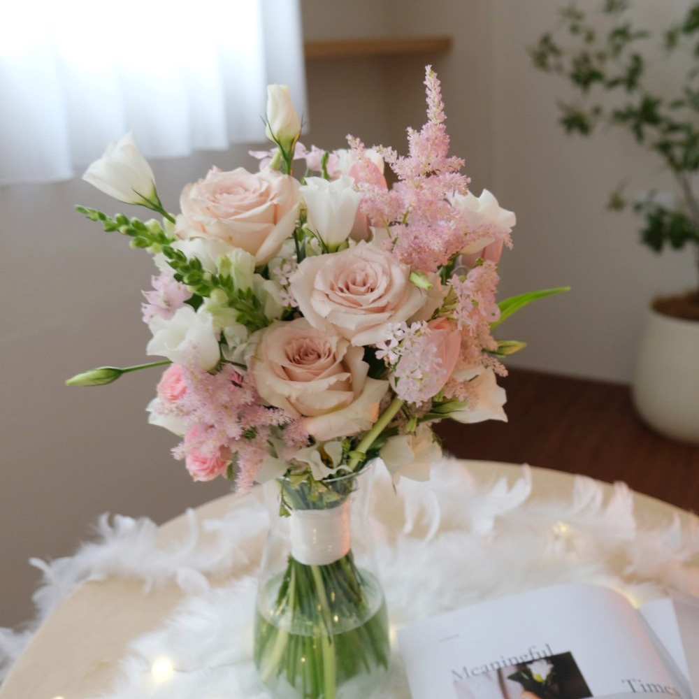 韓式仙氣捧花 / 粉色系