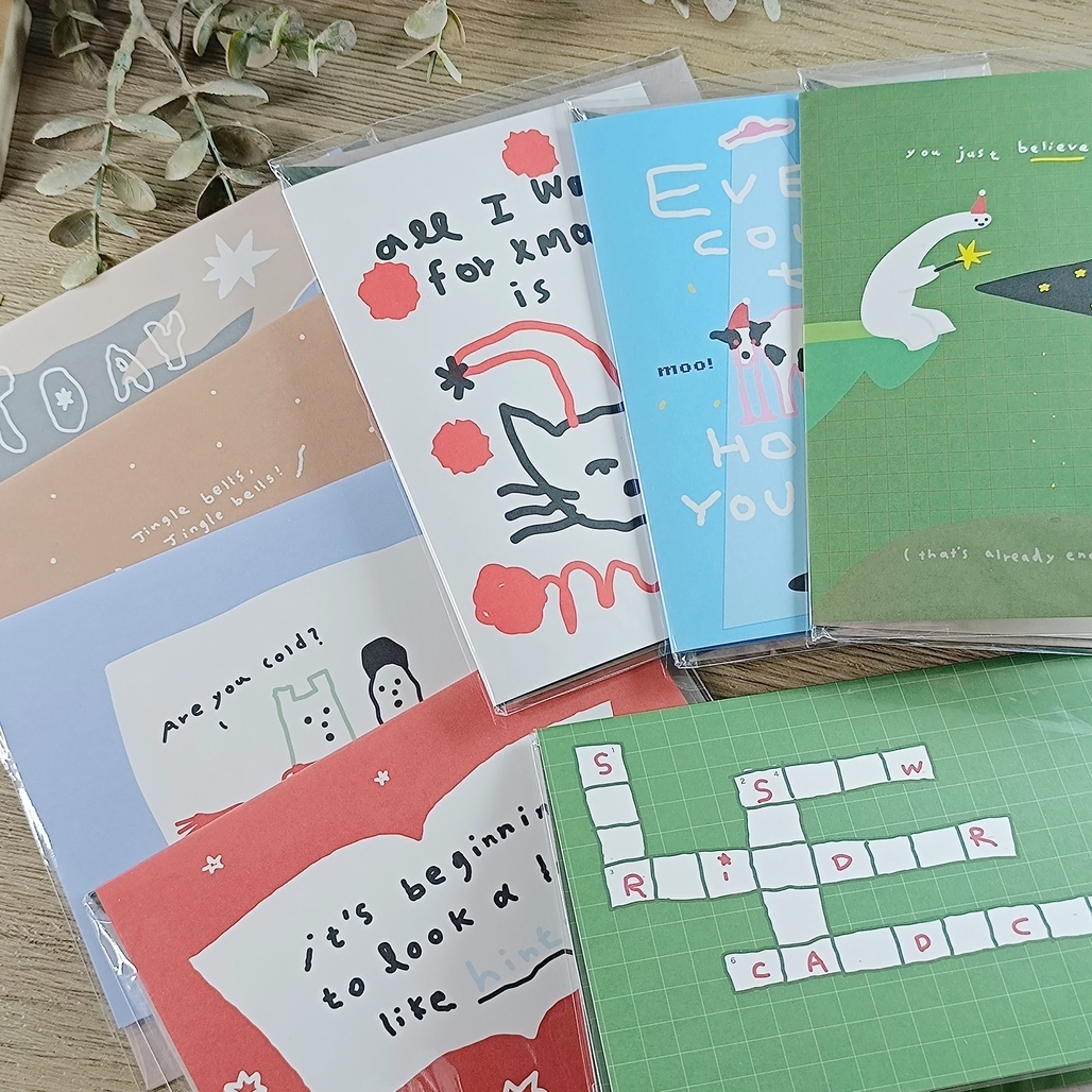 馬卡龍腳趾．聖誕卡片含信封 共8款