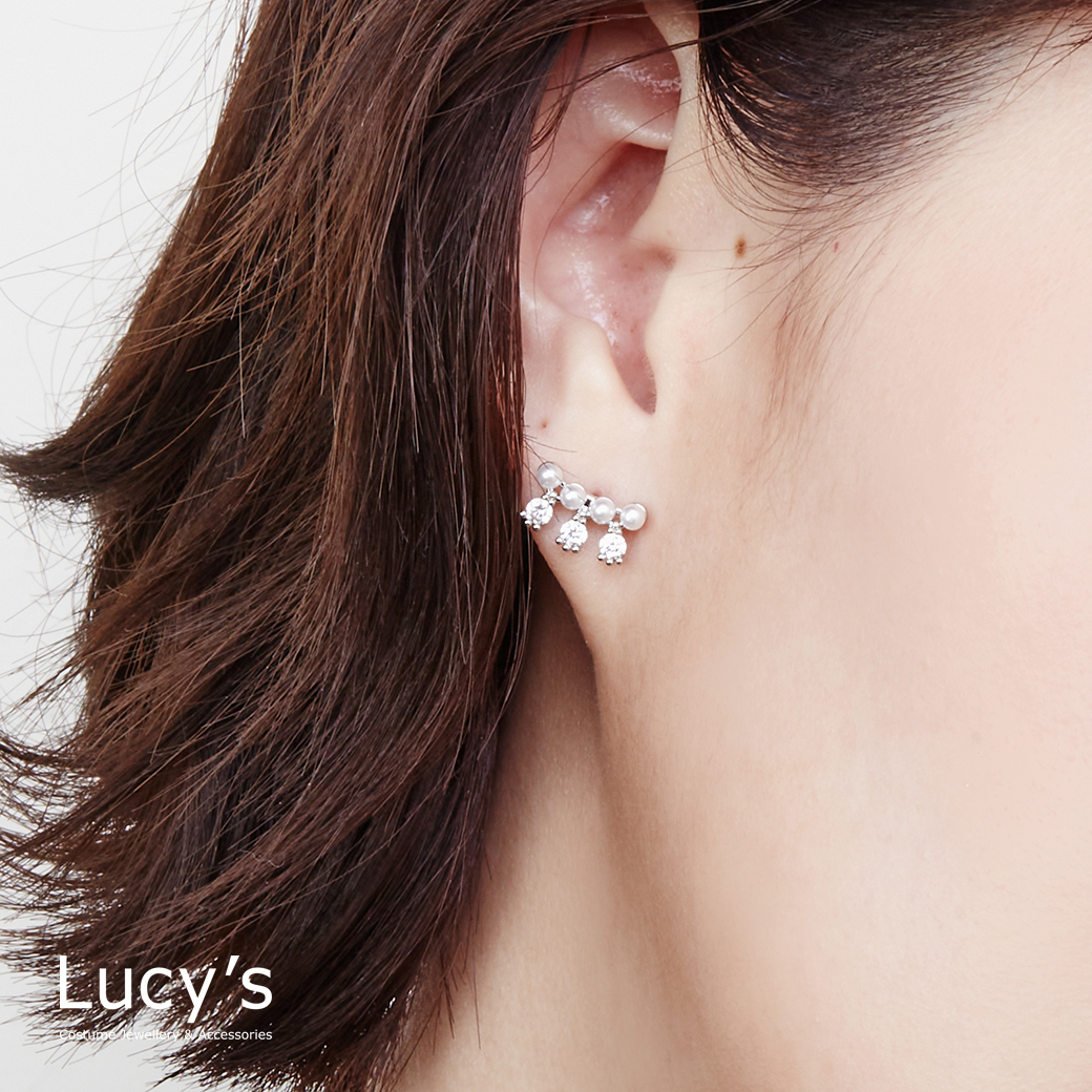 珠光晨露 耳環 (二色) (122957/122958)