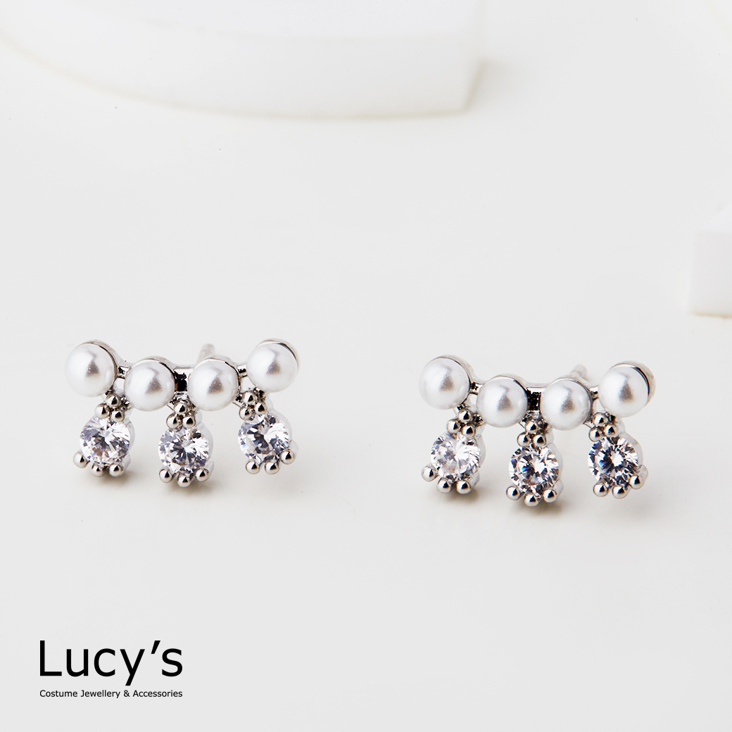 珠光晨露 耳環 (二色) (122957/122958)