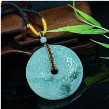 1218GZ32-翡翠GZ-翡翠仿古雕花大平安扣（C32）