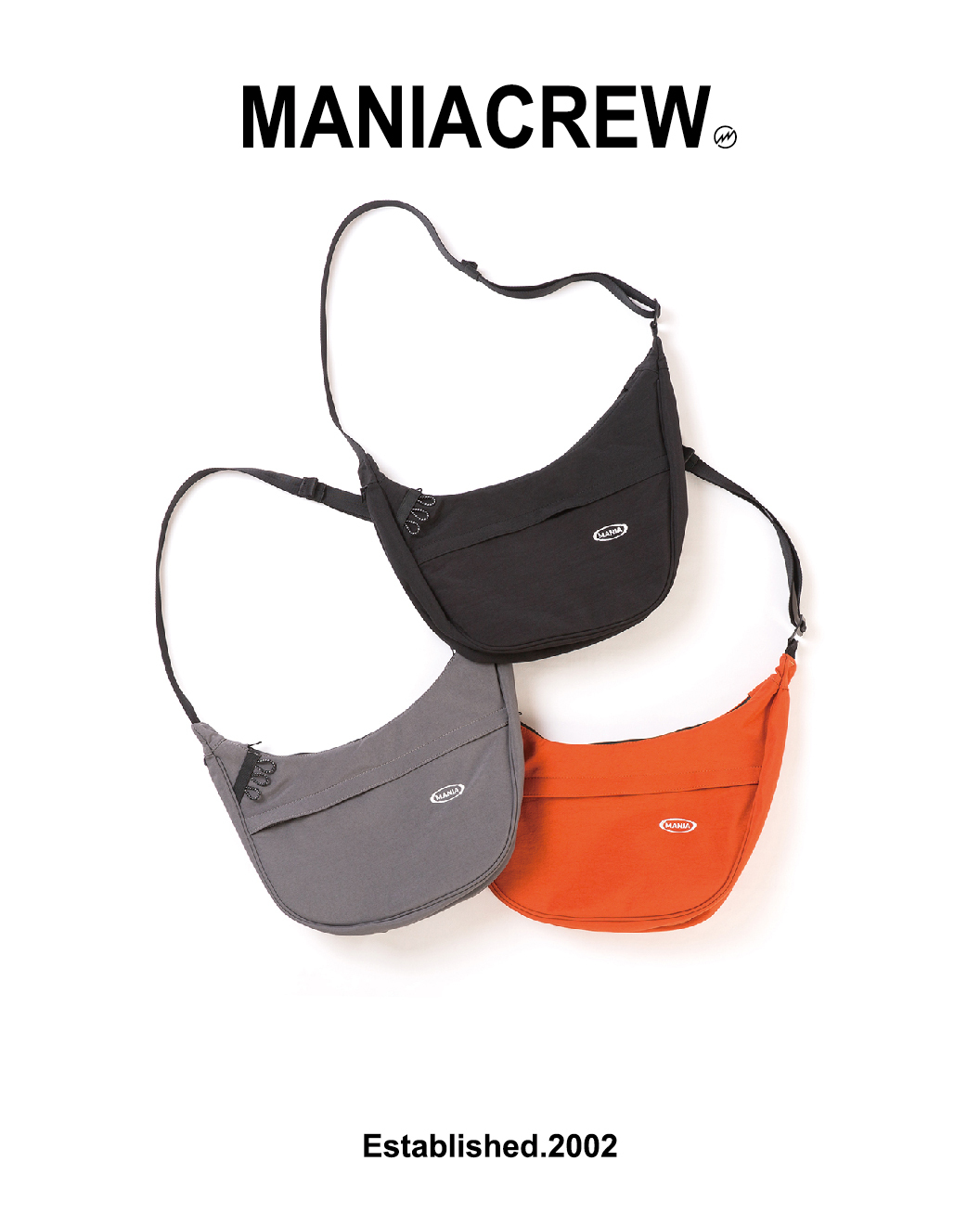 MANIA 日常側背包 復刻 黑/灰/橘 25 A/W Sling Bag