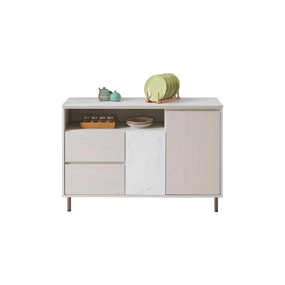 卡諾斯4尺岩板收納餐櫃/碗盤櫃/置物矮櫃/電器櫃/玄關櫃(下座)