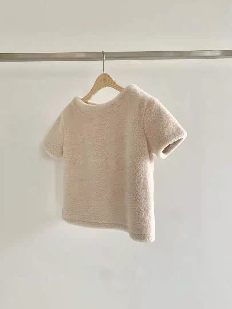 LY5333 毛絨短袖上衣