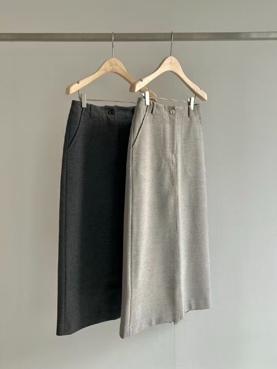 LY5335 中線棉質直筒裙