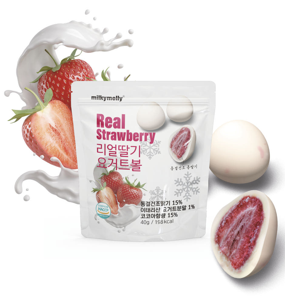 韓國MILKY MELLY 優格草莓球-40g