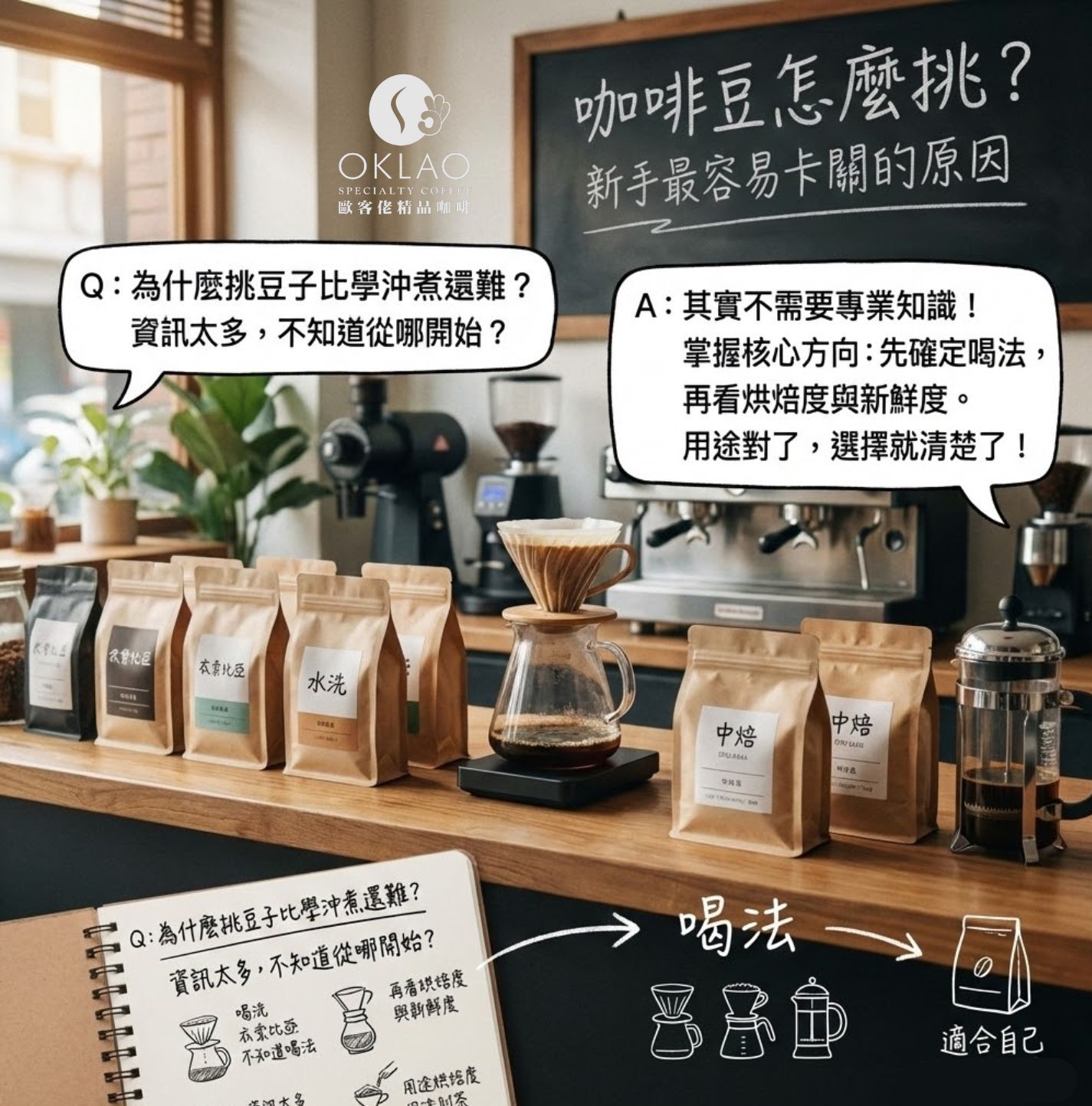 咖啡豆怎麼挑 手沖咖啡豆推薦 咖啡豆哪裡買 咖啡豆專賣店 如何分辨咖啡豆好壞 咖啡苦味來源 咖啡太苦怎麼辦 手沖咖啡苦味 歐客佬咖啡 精品咖啡豆