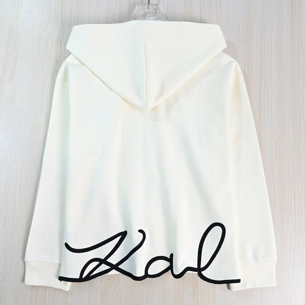 Karl 立體刺繡Logo 拉鏈外套 女款