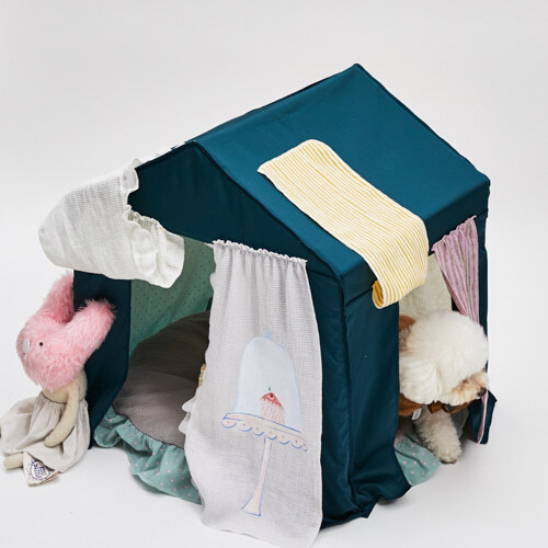 Louisdog 孔雀藍躲貓貓小屋