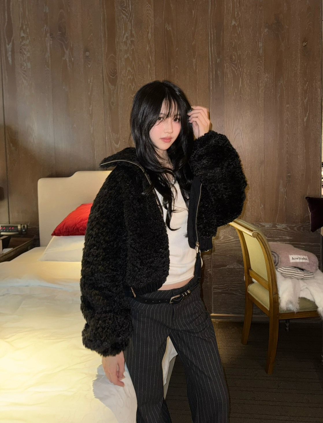 現貨！9.amez project Little angel 909 jacket 熊熊短版外套 (black)
