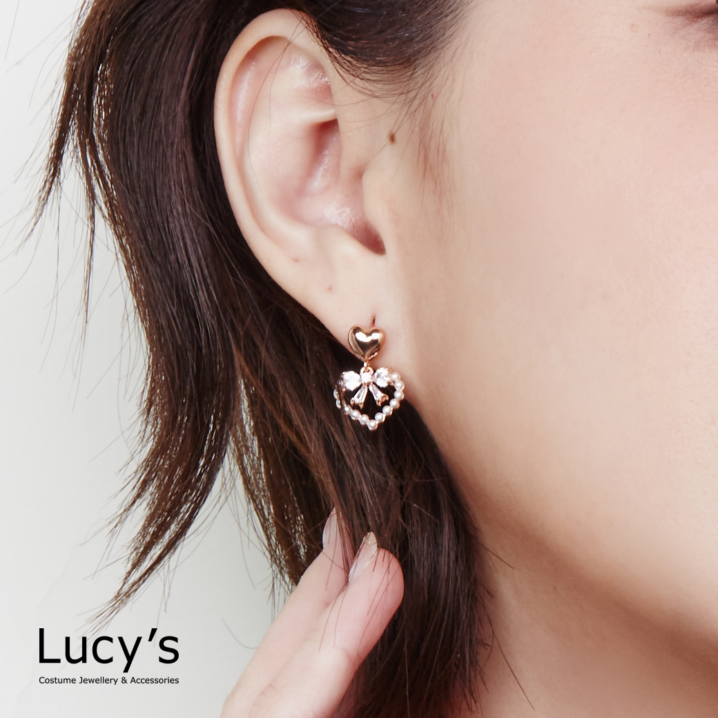 浪漫珍心 耳環 (三色) (125579/125580/125581)