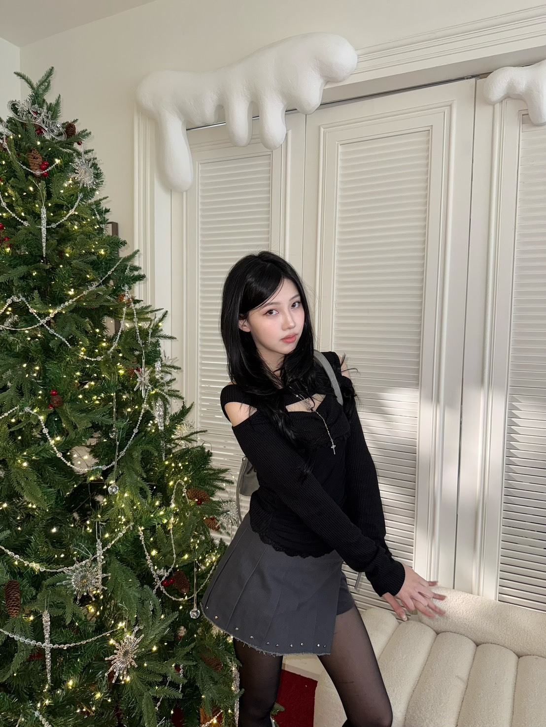 9.amez project New west pleated skirt 新西方設計百褶裙 (gray)