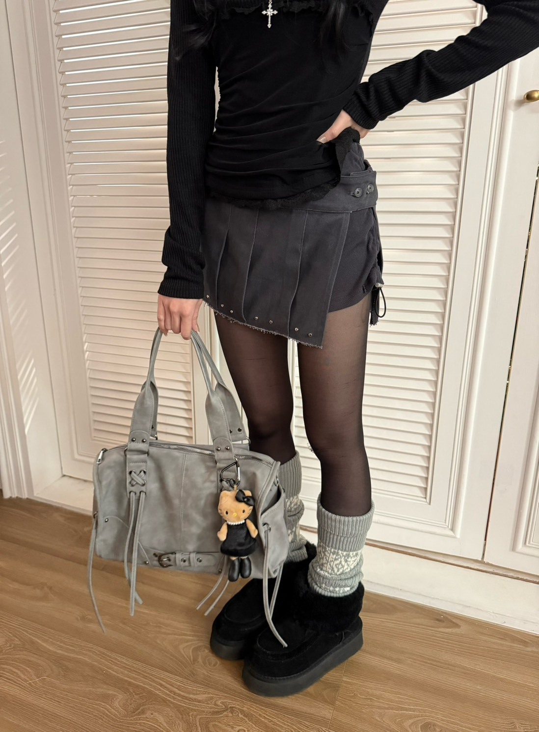 9.amez project New west pleated skirt 新西方設計百褶裙 (gray)