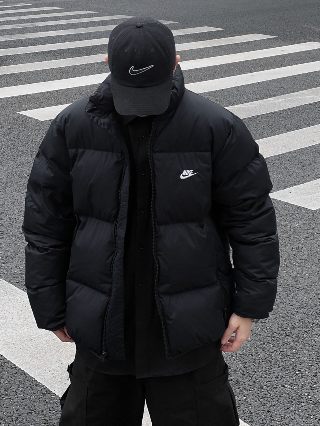 NIKE SPORTSWEAR CLUB THERMA-FIT 鴨絨 立領 麵包 羽絨外套