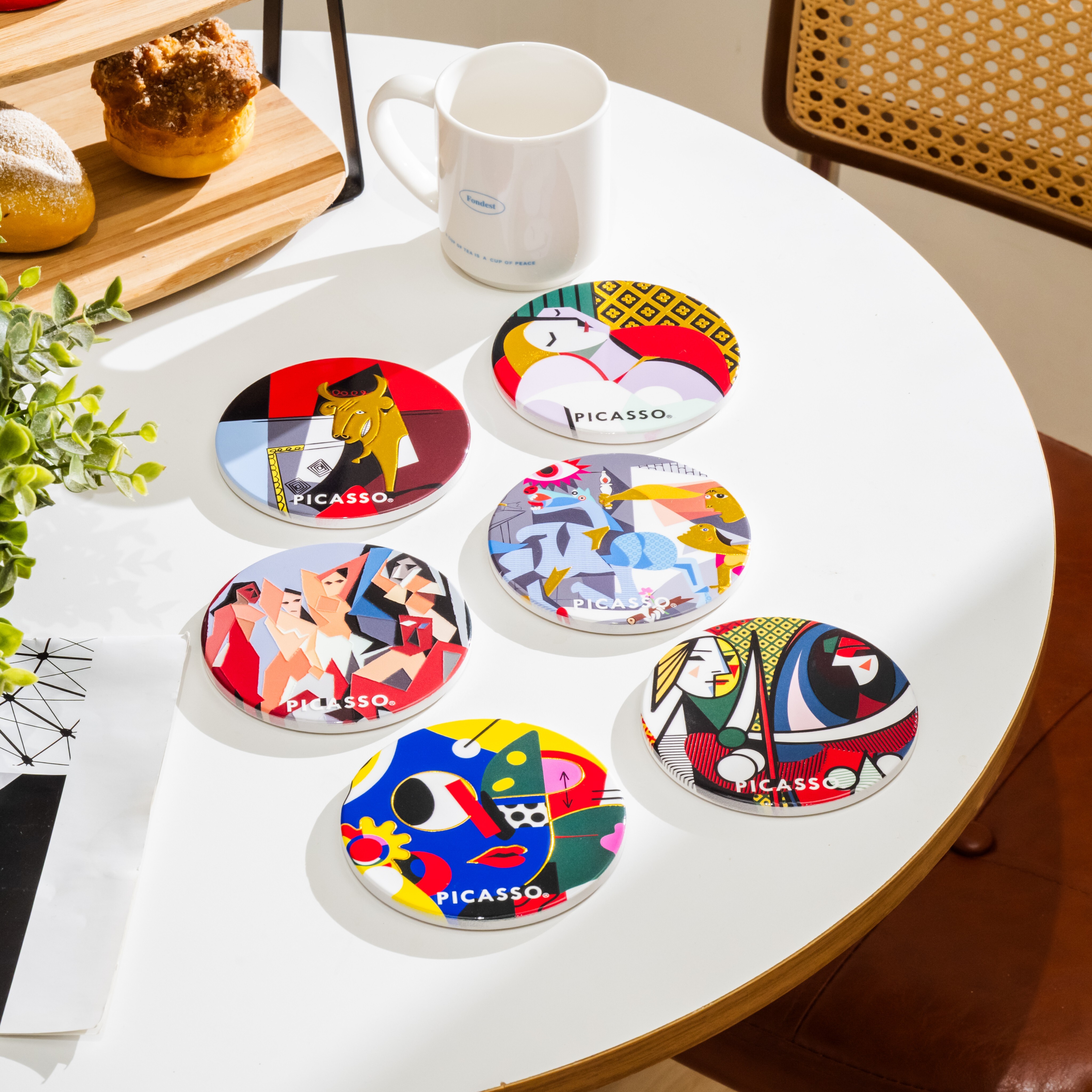 永恆畢卡索藝術杯墊｜《鏡前女孩》