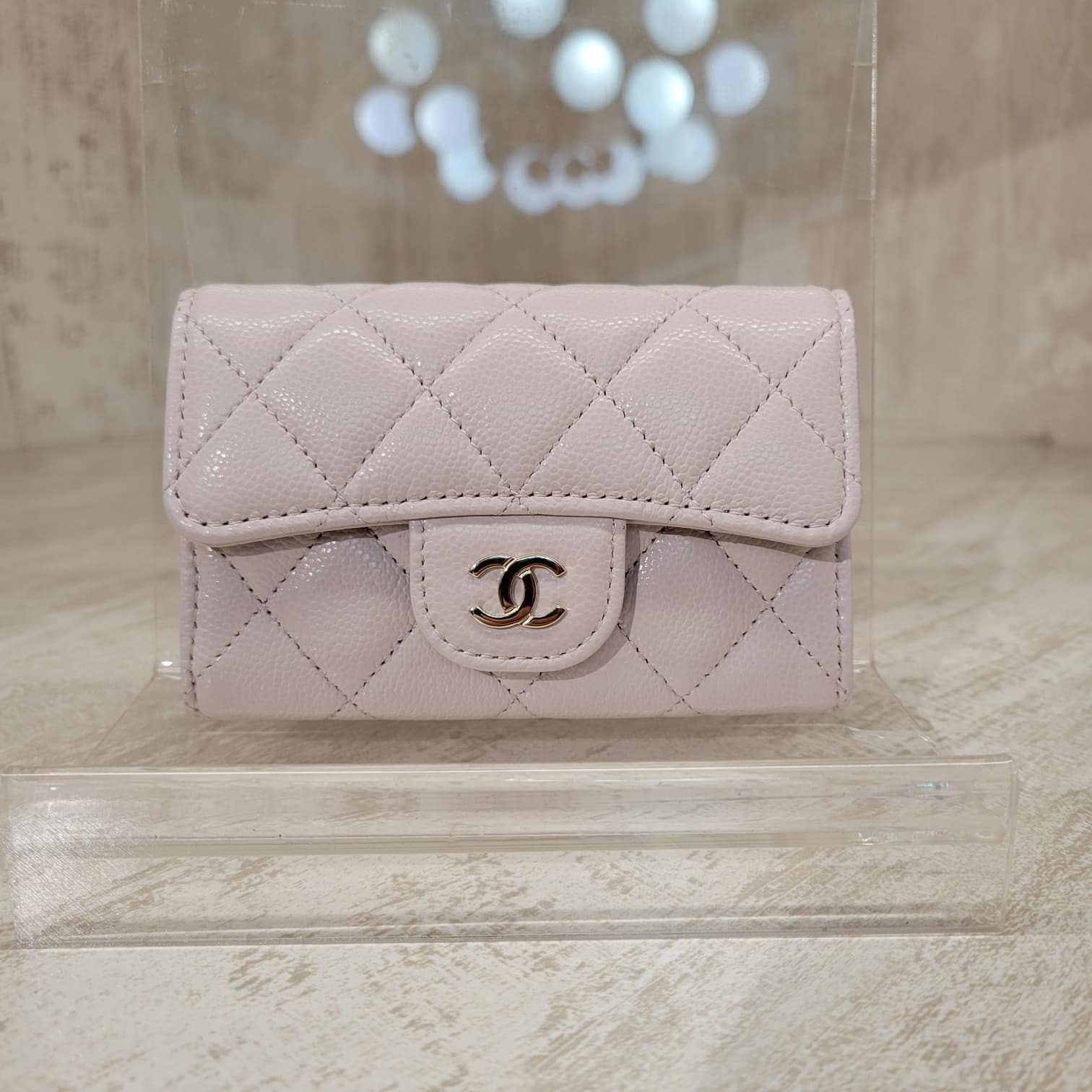 Chanel AP0214 card purse light purple silver 淺紫色銀扣