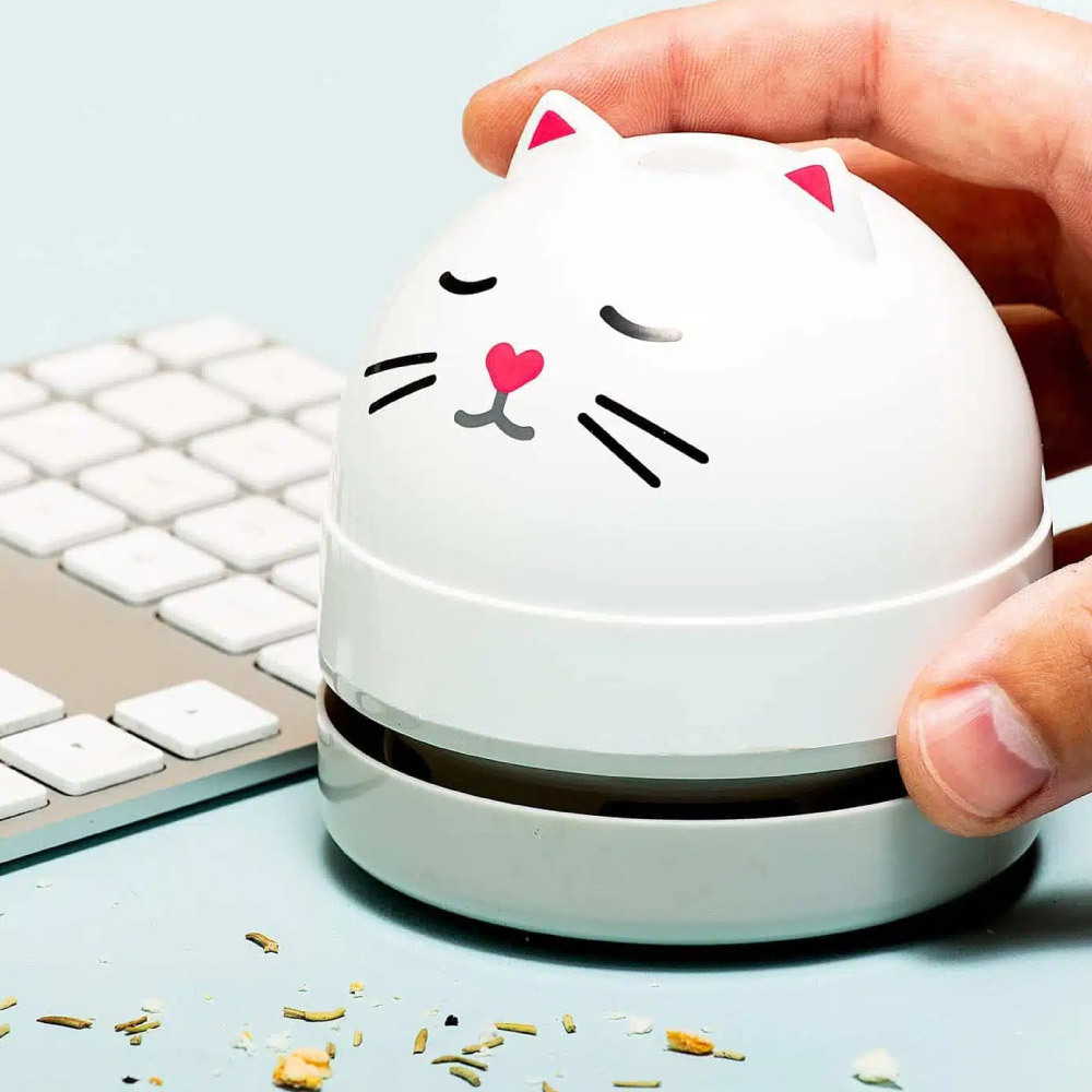 英國 Mustard 迷你桌面吸塵機 - 喵咪