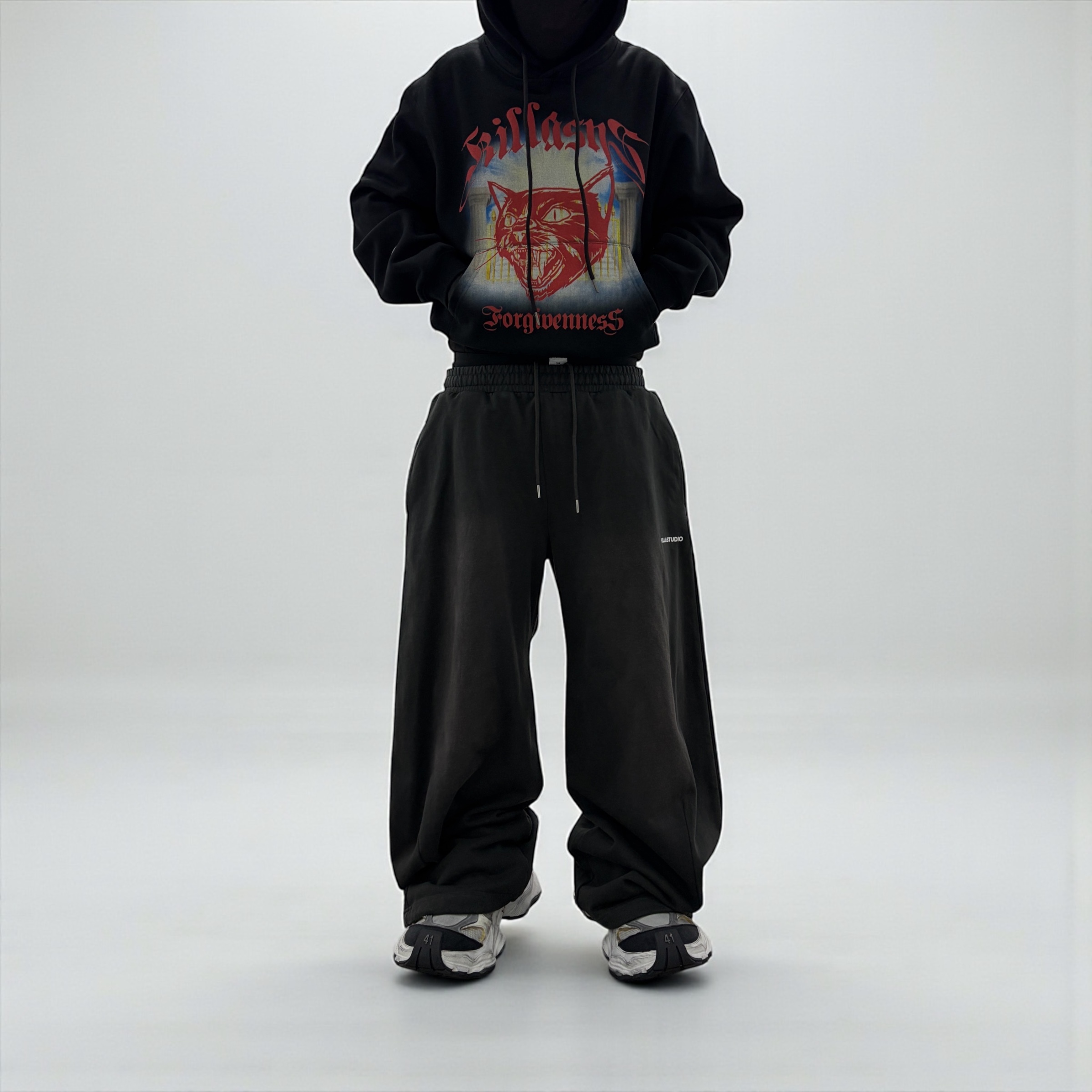 KILLASYSTEM 25F/W WASH LAYERED SWEATPANTS 假兩件式 大廓型棉褲