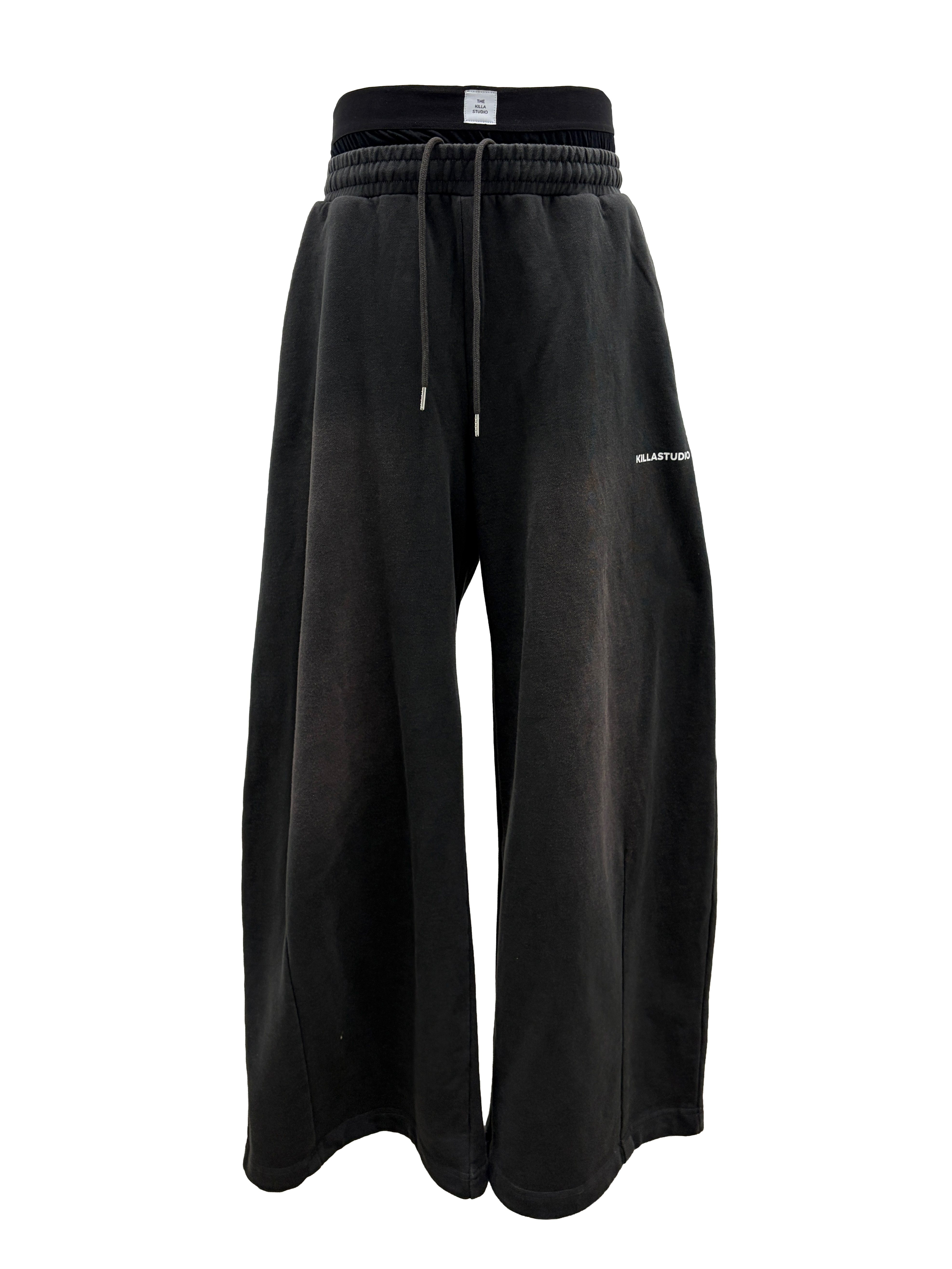 KILLASYSTEM 25F/W WASH LAYERED SWEATPANTS 假兩件式 大廓型棉褲