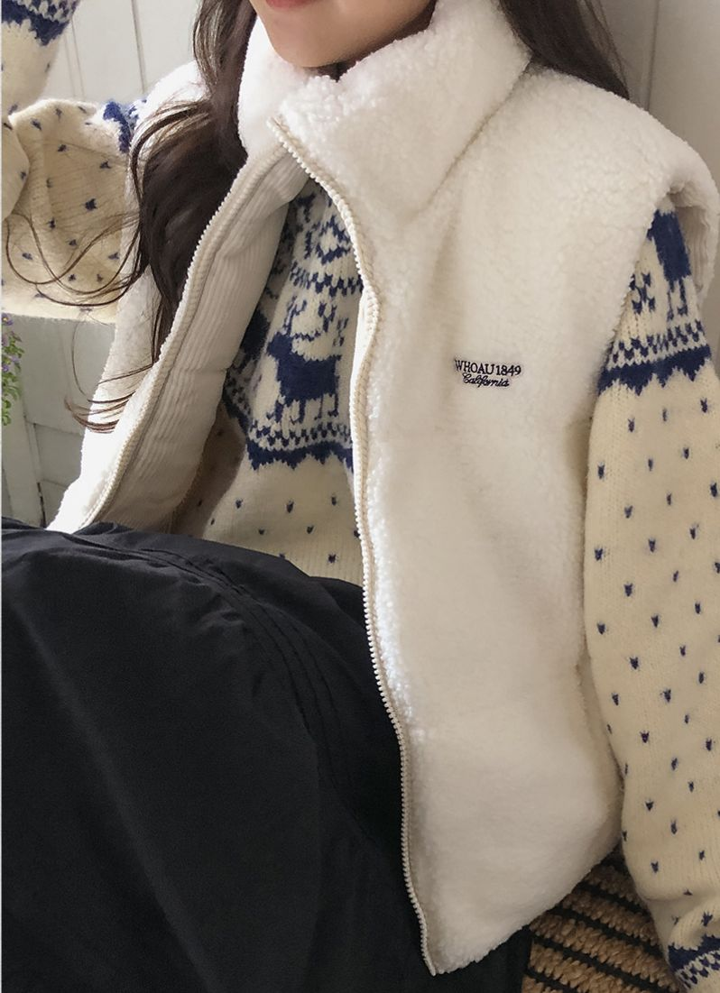 WHO.A.U Reversible Corduroy Padding Vest