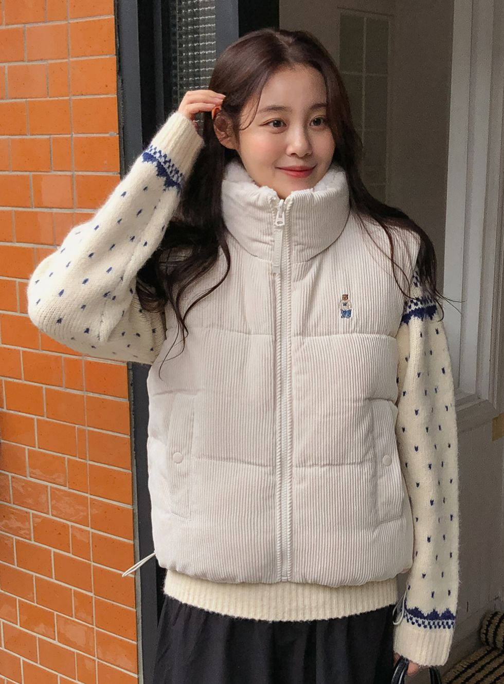 WHO.A.U Reversible Corduroy Padding Vest