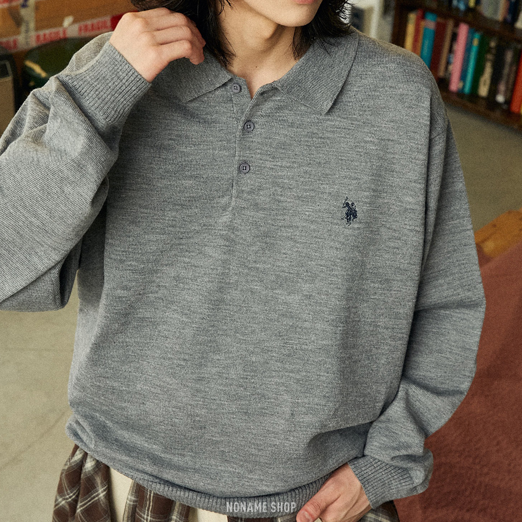 U.S. POLO ASSN. 針織 素面 條紋 POLO杉 長袖 針織衫 六色 (男/女款)