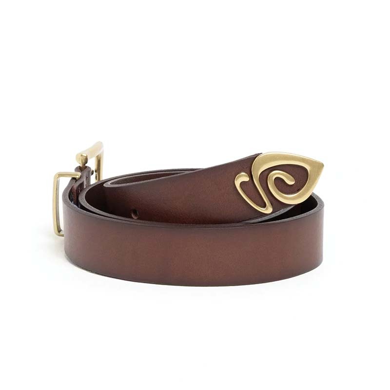 Stussy Metal S Tip Belt 皮帶 咖啡色 135191-DT [台灣現貨]