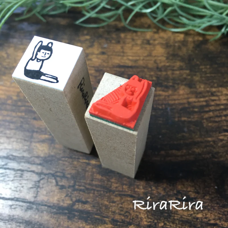 日本RiraRira 1.5 x 1.5印章 - L形的守君