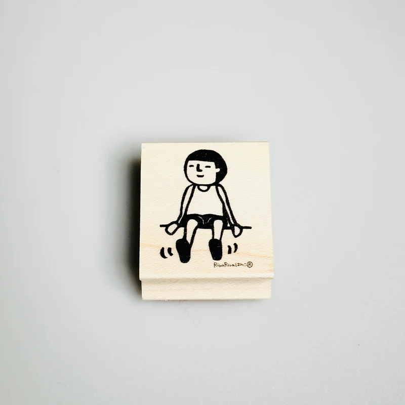 日本RiraRira印章 26 x 30mm - 坐著的守君