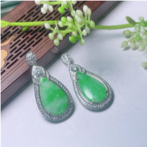 1218GZ44-翡翠GZ-銀鑲水滴吊墜（C44）