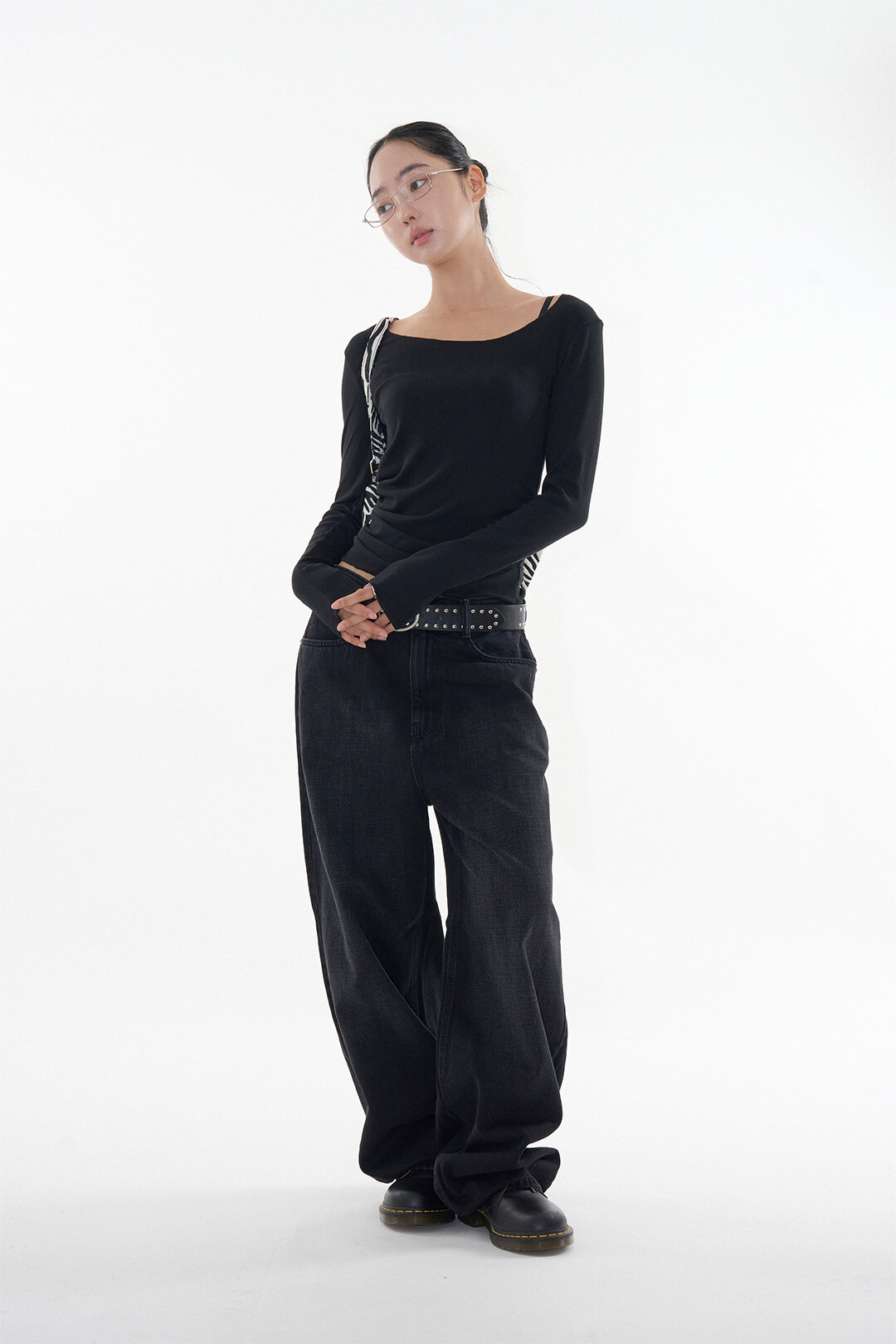 RAUCOHOUSE 排珠橢圓釦皮帶 造型皮帶