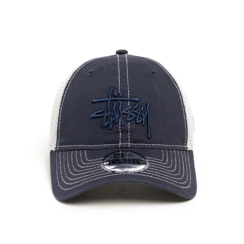Stussy New Era 9twenty Basic Trucker 卡車帽 帽子 深藍色 1311164-DY [台灣現貨]