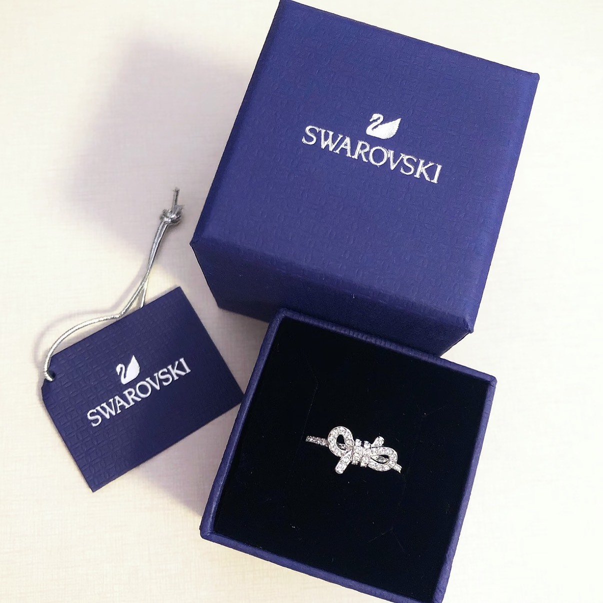 𝐒𝐖𝐀𝐑𝐎𝐕𝐒𝐊𝐈 施華洛世奇 蝴蝶結 純銀 戒指