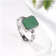 1218GZ53-翡翠GZ-銀鑲八角環（C53）