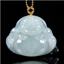 1218GZ56-翡翠GZ-18K黃大金錢扣佛公（C56）