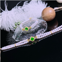 1218GZ58-翡翠GZ-DIY四葉草珍珠手鍊（C58）