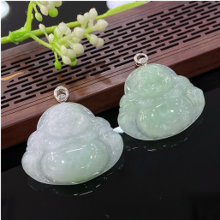 1218GZ60-翡翠GZ-18K白三鑽佛公（C60）